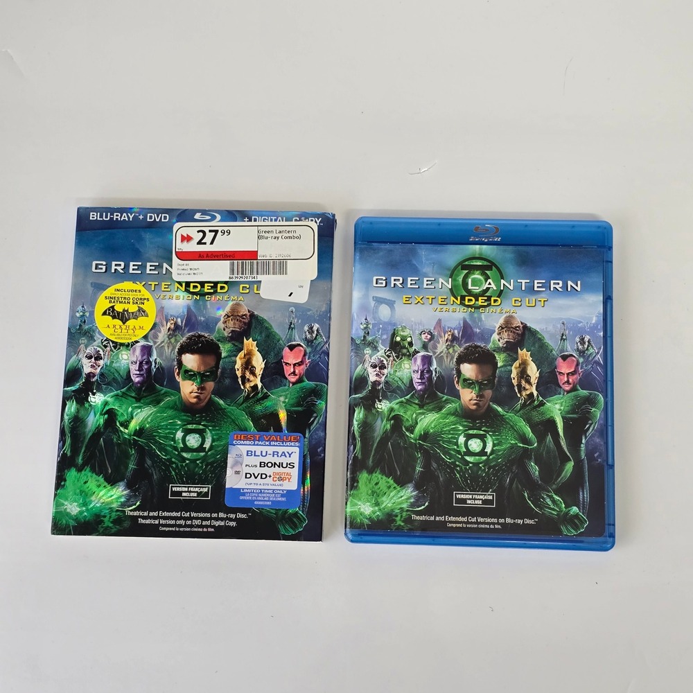 Green Lantern Blu-ray DVD Combo Extended Cut Superhero Sci-Fi